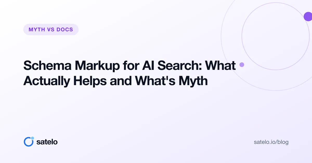 Schema Markup for AI Search: What Actually Helps and What's Myth